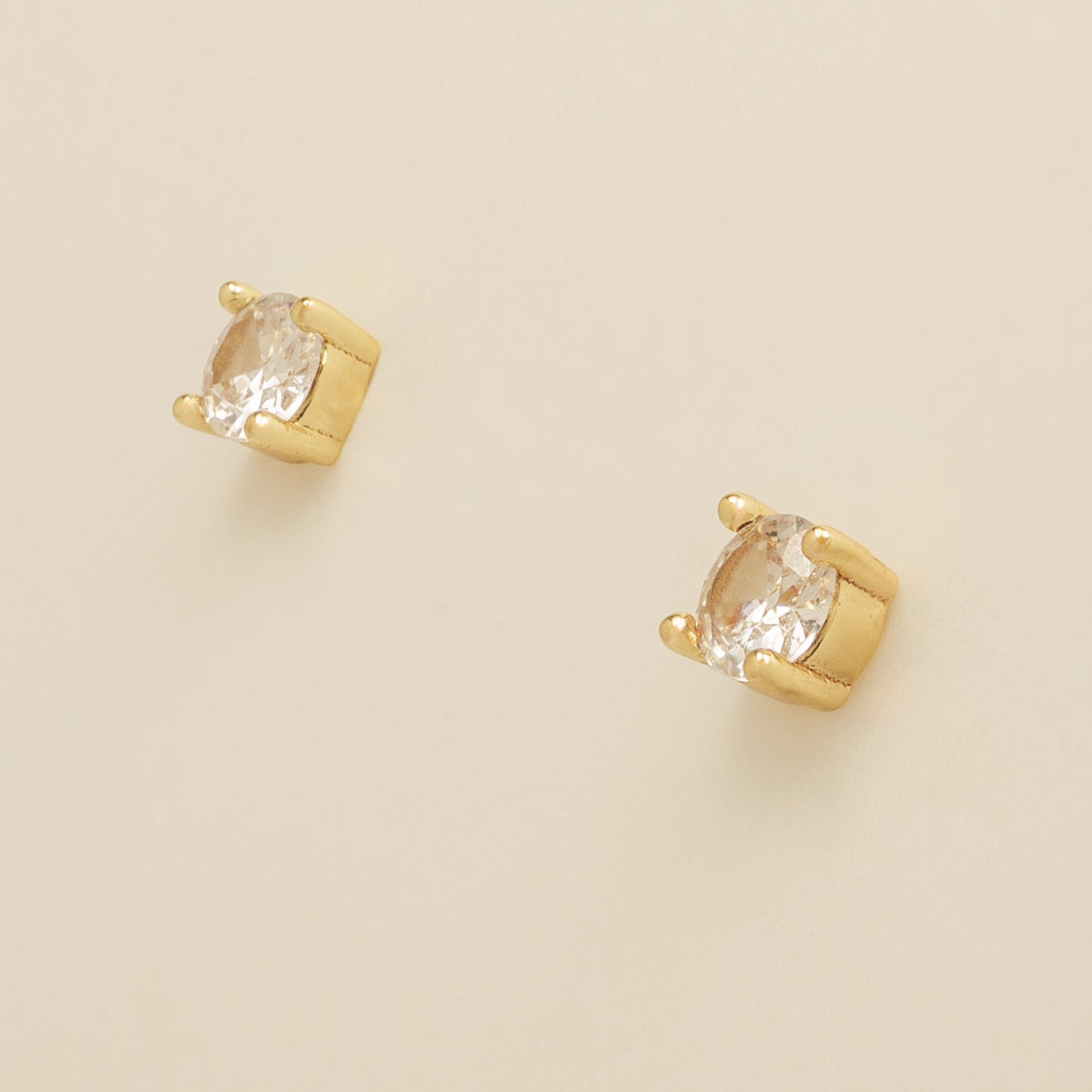 Annie Crystal Wedding Earrings / Gold