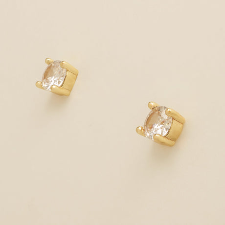 Annie Crystal Wedding Earrings / Gold