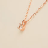 Annie Crystal Wedding Necklace / Rose Gold