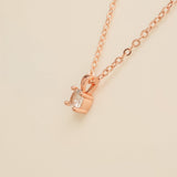 Annie Simple and Elegant Crystal Jewellery Set / Rose Gold