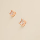 Annie Simple and Elegant Crystal Jewellery Set / Rose Gold