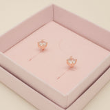 Annie Simple and Elegant Crystal Jewellery Set / Rose Gold
