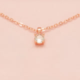 Annie Crystal Wedding Necklace / Rose Gold