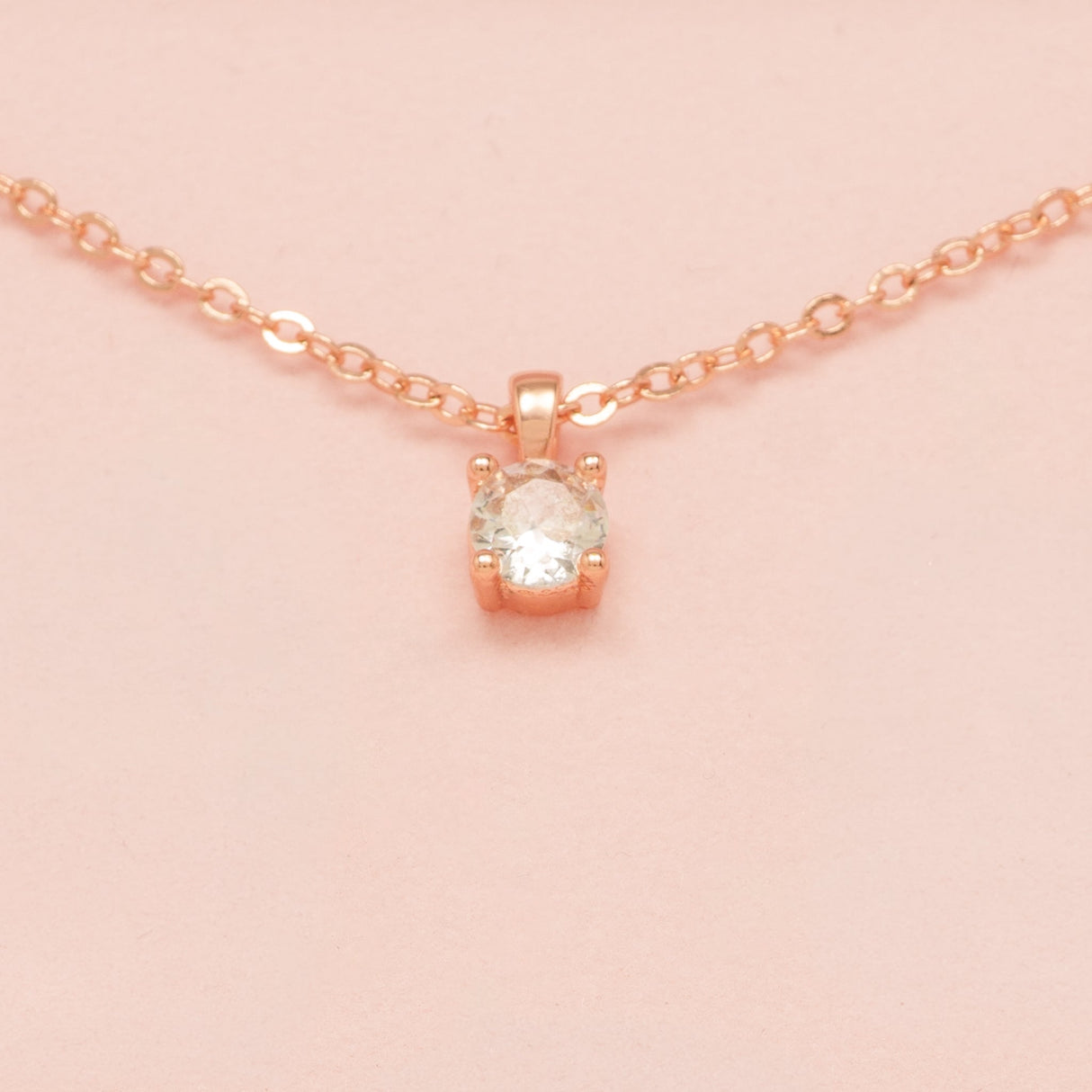 Annie Simple and Elegant Crystal Jewellery Set / Rose Gold