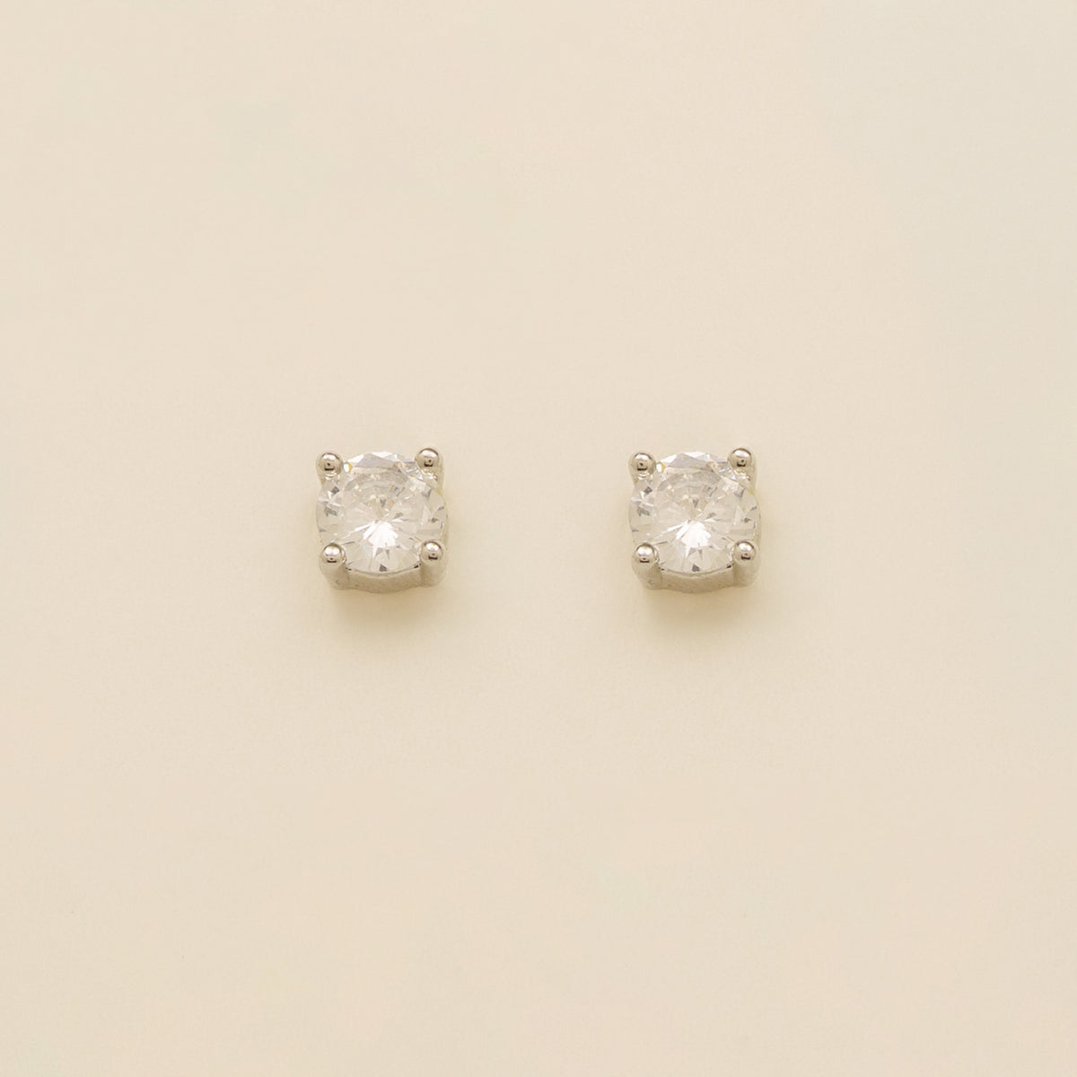 Annie Crystal Wedding Earrings / Silver