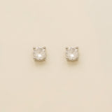 Annie Crystal Wedding Earrings / Silver