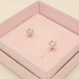 Annie Crystal Wedding Earrings / Silver