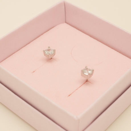 Annie Crystal Wedding Earrings / Silver