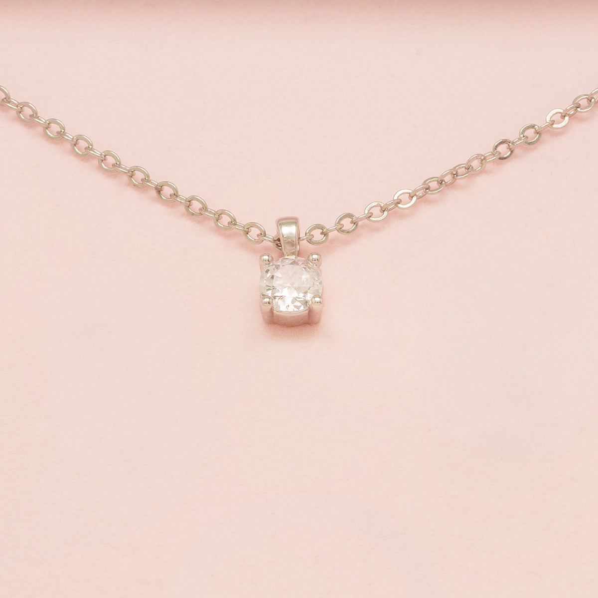 Annie Crystal Wedding Necklace / Silver