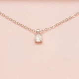 Annie Crystal Wedding Necklace / Silver