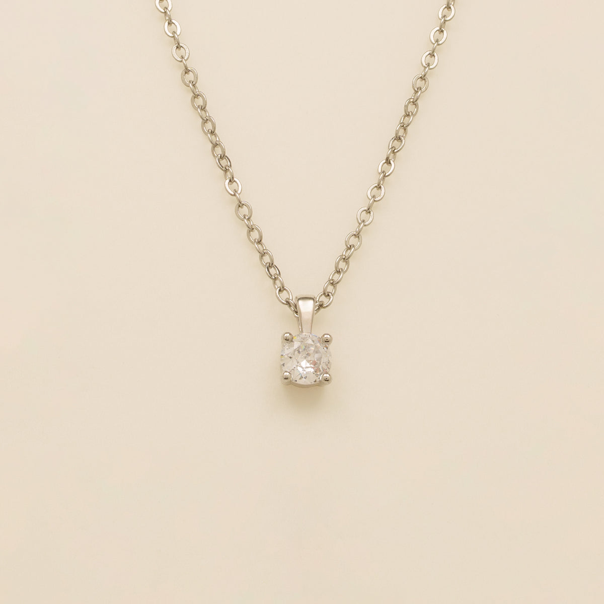 Annie Simple and Elegant Crystal Jewellery Set / Silver