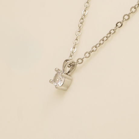 Annie Crystal Wedding Necklace / Silver