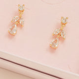 Belle Crystal Wedding Earrings / Gold