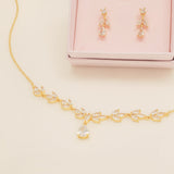 Belle Crystal Wedding Jewellery Set / Gold