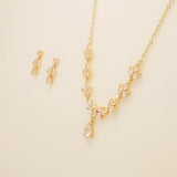 Belle Crystal Wedding Jewellery Set / Gold
