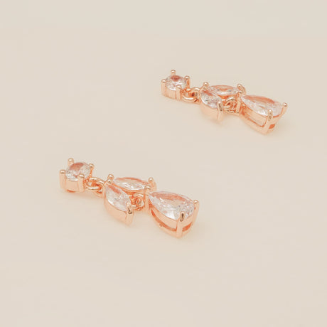 Belle Crystal Wedding Jewellery Set / Rose Gold