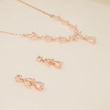 Belle Crystal Wedding Jewellery Set / Rose Gold