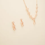 Belle Crystal Wedding Jewellery Set / Rose Gold