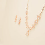 Belle Crystal Wedding Jewellery Set / Rose Gold