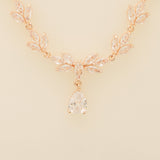 Belle Crystal Necklace / Rose Gold