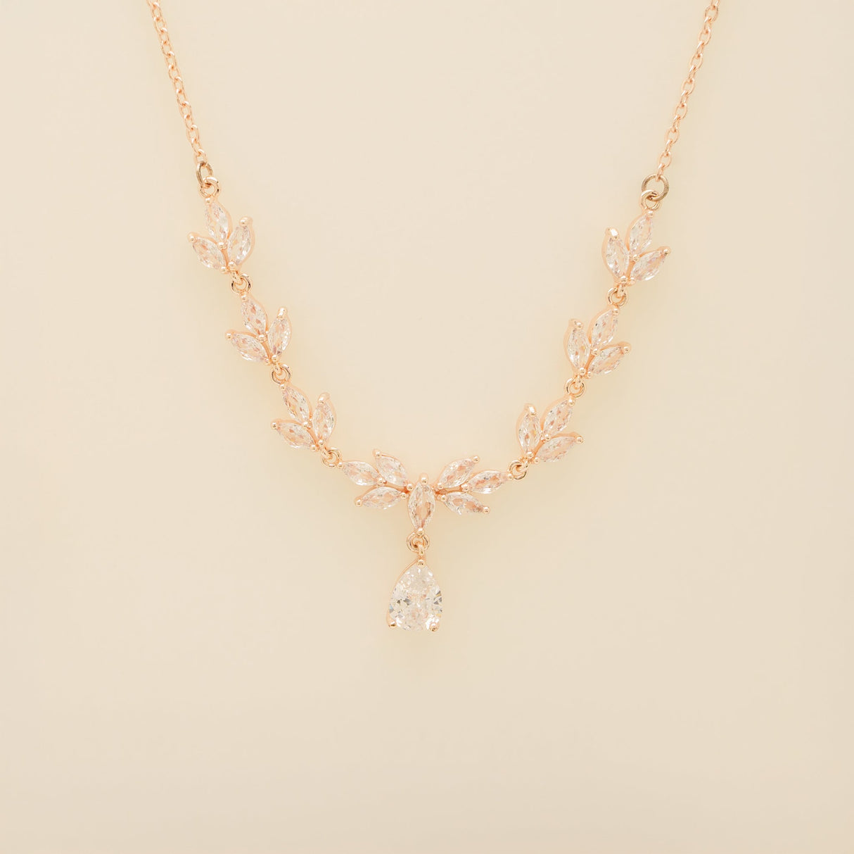 Belle Crystal Wedding Jewellery Set / Rose Gold