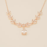Belle Crystal Necklace / Rose Gold
