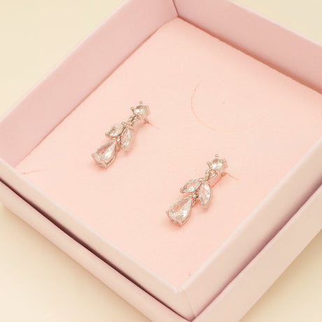 Belle Crystal Wedding Jewellery Set / Silver