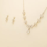 Belle Crystal Wedding Jewellery Set / Silver