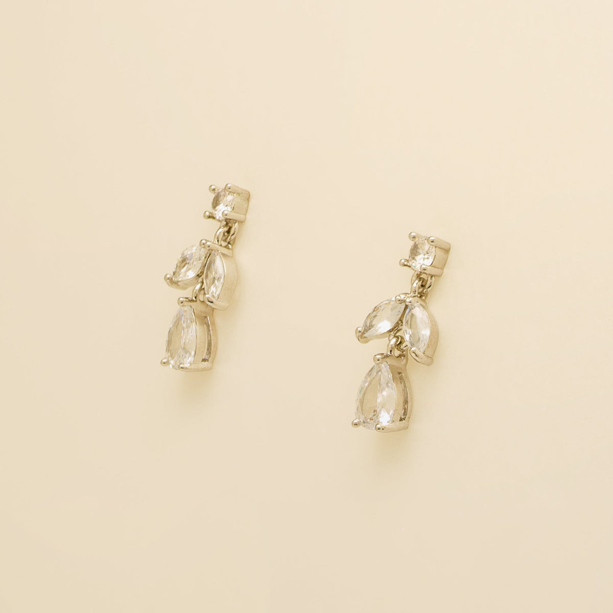 Belle Crystal Wedding Jewellery Set / Silver