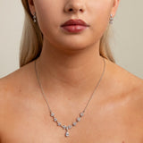 Belle Crystal Necklace / Silver