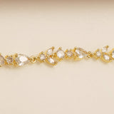 Cleo Crystal Wedding Bracelet / Gold