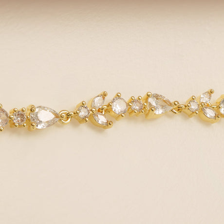 Cleo Crystal Wedding Bracelet / Gold