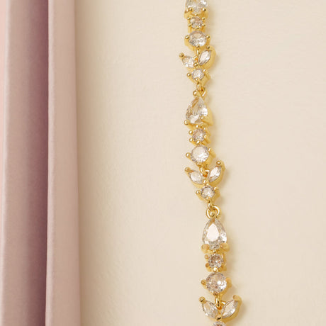 Cleo Crystal Wedding Bracelet / Gold