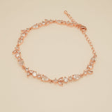 Cleo Crystal Wedding Bracelet / Rose Gold