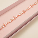 Cleo Crystal Wedding Bracelet / Rose Gold