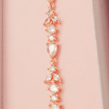 Cleo Crystal Wedding Bracelet / Rose Gold