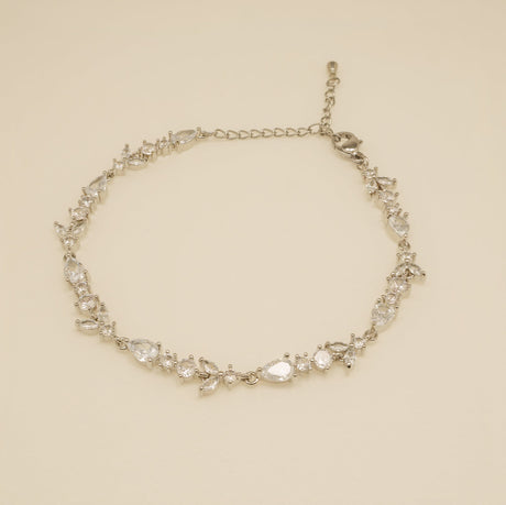 Cleo Crystal Wedding Bracelet / Silver