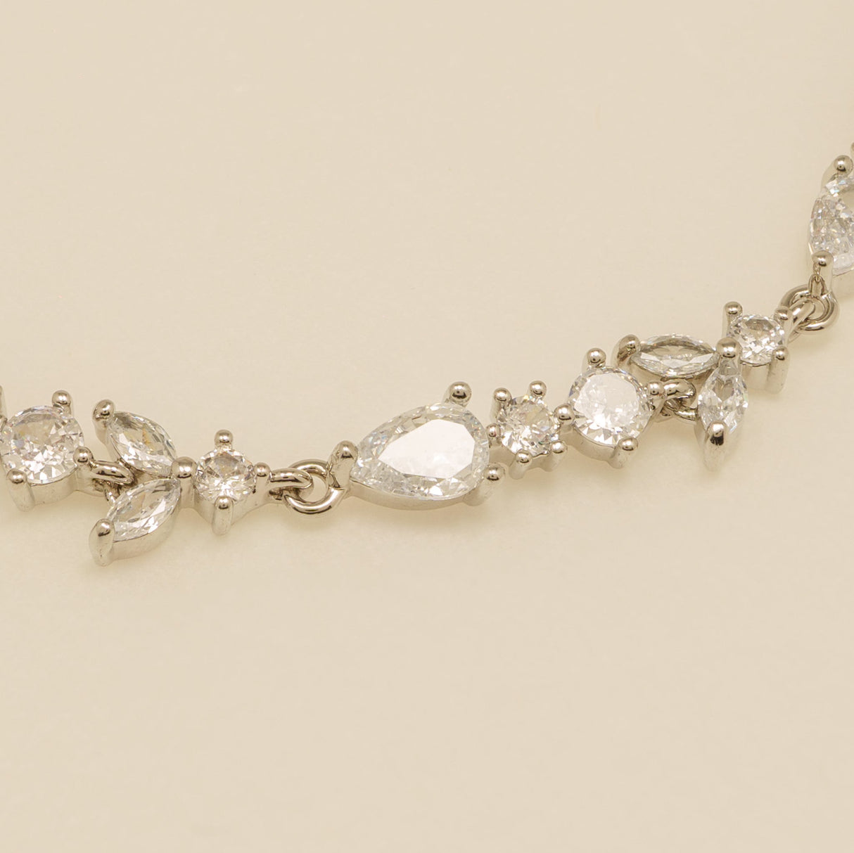Cleo Crystal Wedding Bracelet / Silver