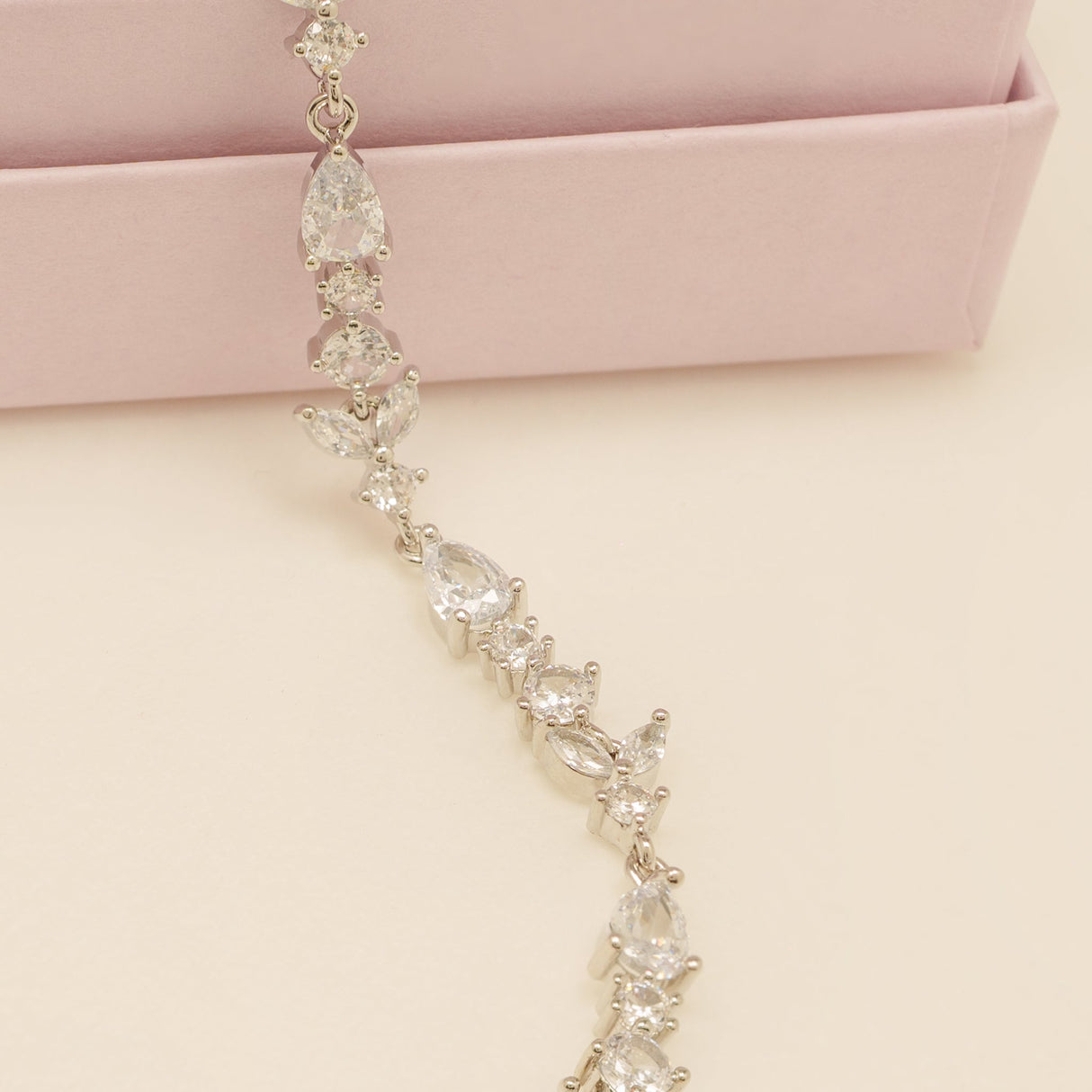 Cleo Crystal Wedding Bracelet / Silver