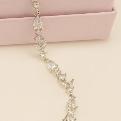 Cleo Crystal Wedding Bracelet / Silver