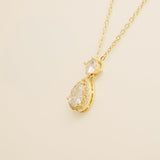 Club Classic Crystal Wedding Necklace in Gold photo 2