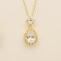 Club Classic Crystal Wedding Necklace in Gold