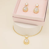 Club Classic Crystal Wedding Jewellery Set in Gold photo 4