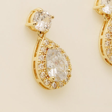 Club Classic Crystal Wedding Jewellery Set in Gold photo 7