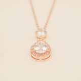 Club Classic Crystal Wedding Jewellery Set in Rose Gold photo 5