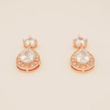 Club Classic Crystal Wedding Earrings in Rose Gold photo 3