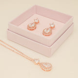 Club Classic Crystal Wedding Jewellery Set in Rose Gold photo 6