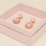 Club Classic Crystal Wedding Earrings in Rose Gold photo 2