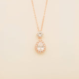 Club Classic Crystal Wedding Necklace in Rose Gold photo 5