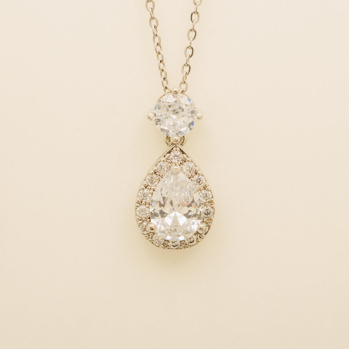 Club Classic Crystal Wedding Necklace in Silver photo 3